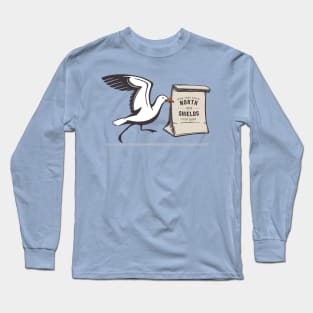 Mind Your Chips! North Shields Seagull Design Long Sleeve T-Shirt